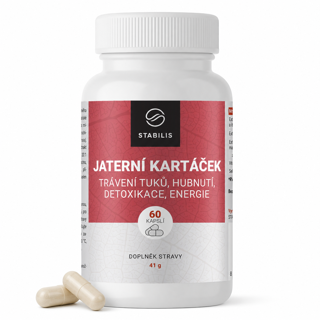 Jaterní kartáček – balení 60 kapslí